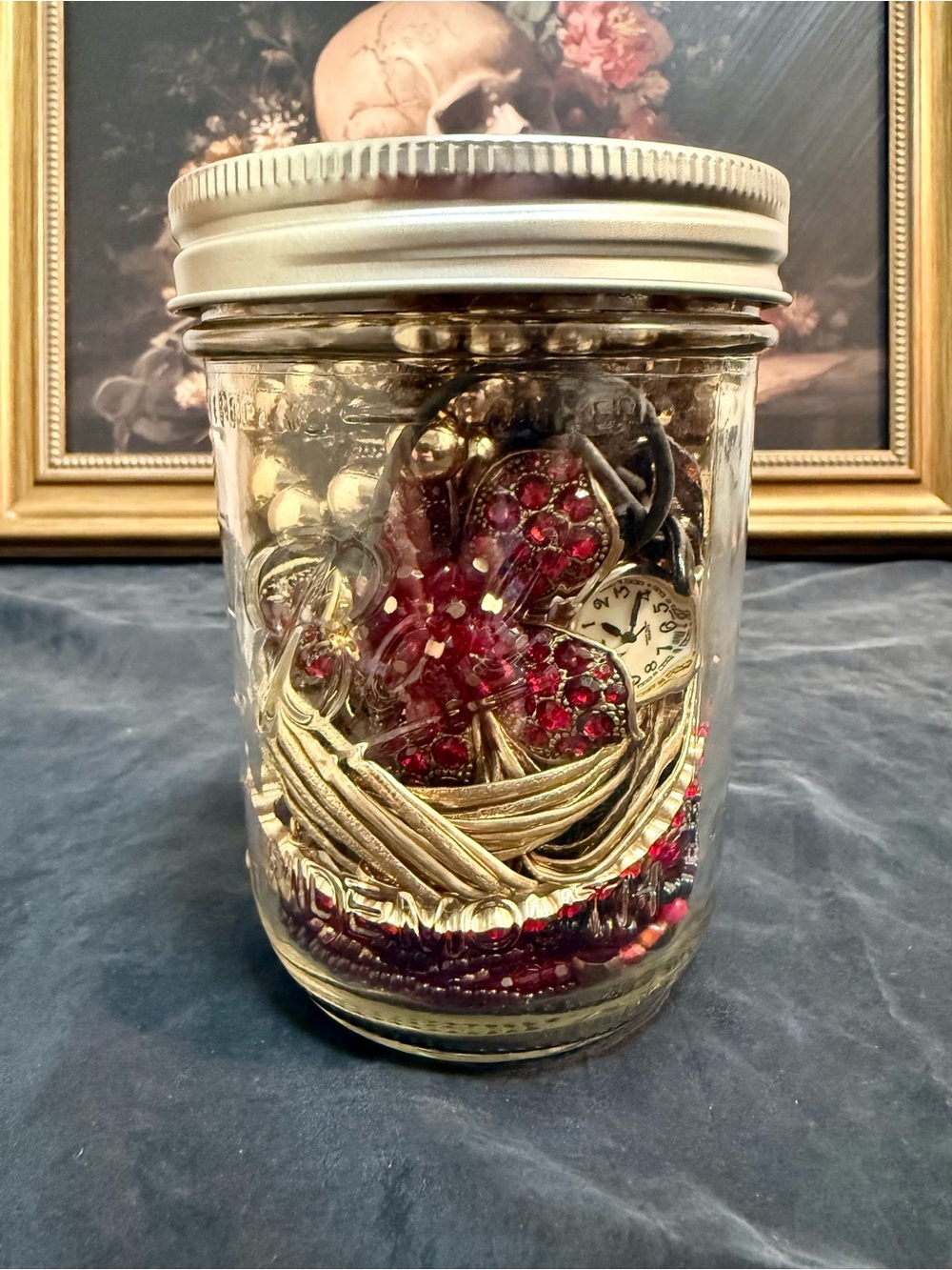 Vintage Romance Mystery Jewelry Jar 🌹